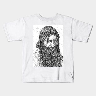 GRIGORI RASPUTIN ink portrait Kids T-Shirt